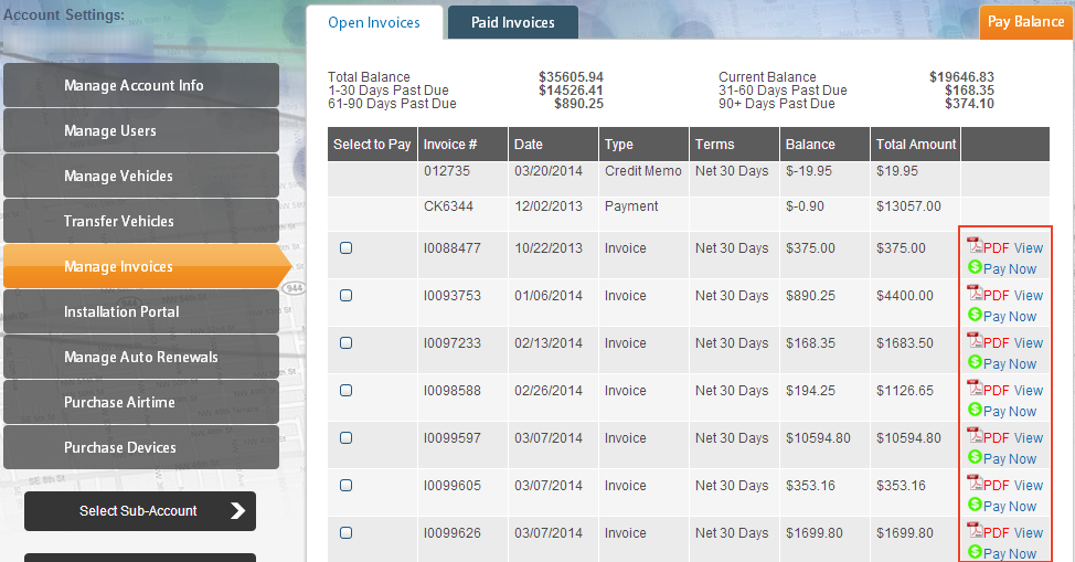 LenderOutlook Help - View Invoices On-Screen or PDF